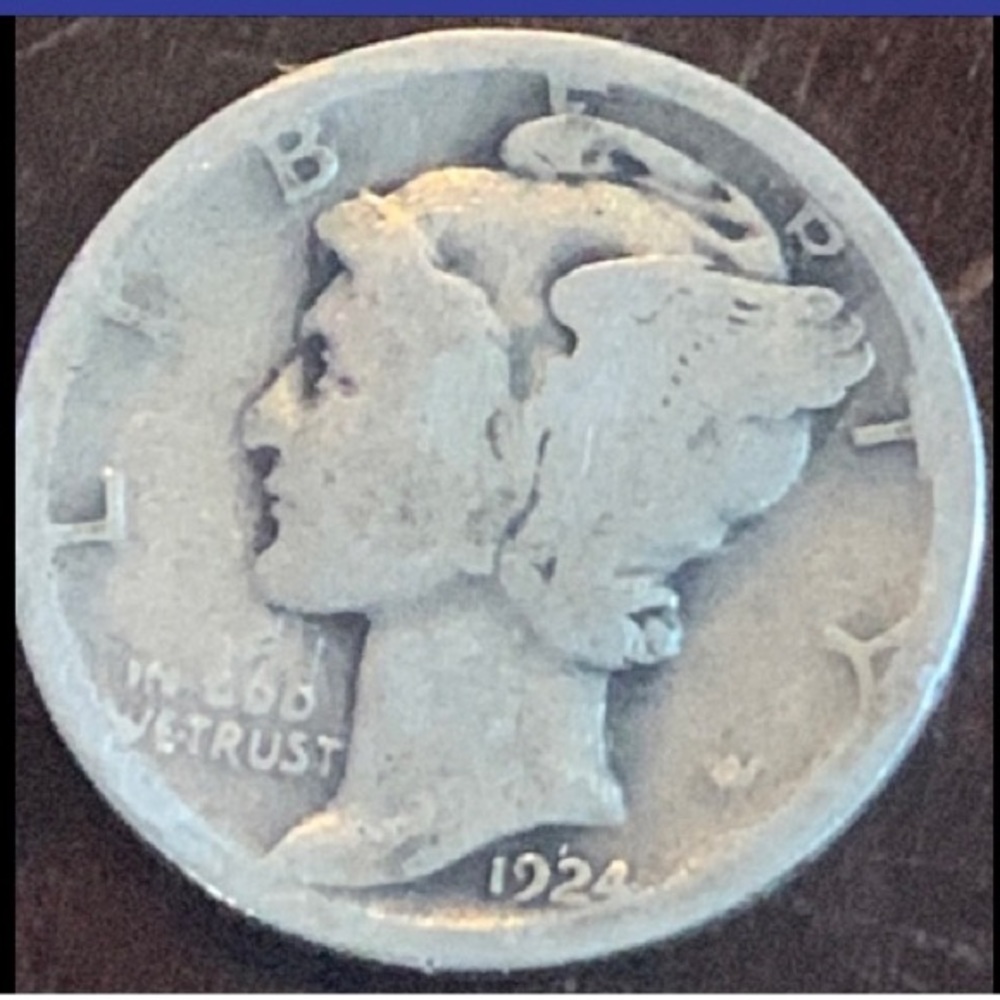 1924 Mercury Dime